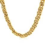 14k Yellow Gold Byzantine Chain Necklace