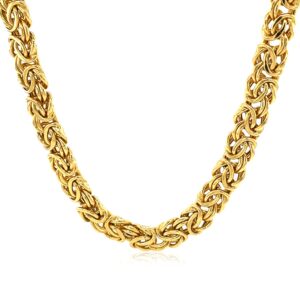 14k Yellow Gold Byzantine Chain Necklace
