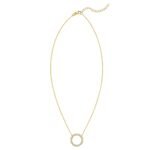 14K Yellow Gold Diamon Oro Circle Necklace