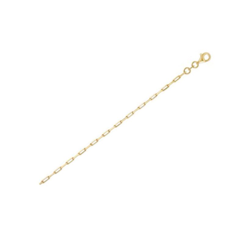 Gold Plated Paperclip Chain Sterling Silver (1.80 mm)