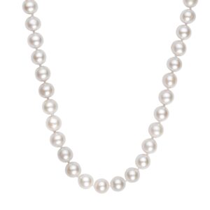 8 mm Pearl Necklace with Ball Clasp in 14K Yellow Gold 18 inch