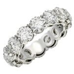 6 Carat Round Cut Lab Grown Diamond Eternity Ring in 14k White Gold