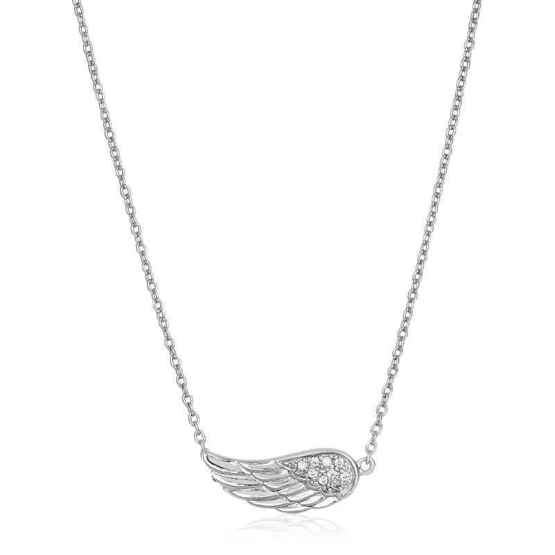 Sterling Silver Angel Wing Necklace