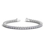 8 Carat Lab Grown Diamond Tennis Bracelet 14k White Gold