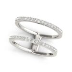 Double Band Ring with Diamonds 1/3 Carat 14k White Gold Double Band Ring with Diamonds 1/3 Carat 14k White Gold