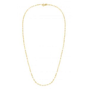 14k Gold Alternate Valentino Chain Necklace 1.4 mm