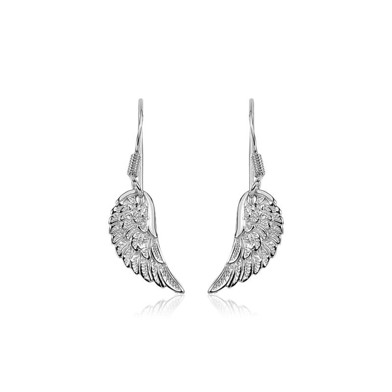 Sterling Silver Angel Wing Earrings