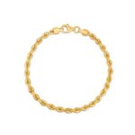Silk Rope Chain Bracelet in 14k Yellow Gold (3.70 mm)
