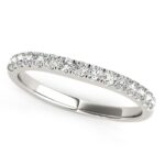 Pave Set Diamond Wedding Band 1/4 carat 14k White Gold