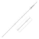 14k White Gold Adjustable Cable Chain Necklace with Lobster Clasp 1 mm 14k White Gold Adjustable Cable Chain Necklace with Lobster Clasp 1 mm