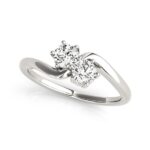 Two Stone Solitaire Diamond Ring in 14k White Gold 1/2 carat Two Stone Solitaire Diamond Ring in 14k White Gold 1/2 carat