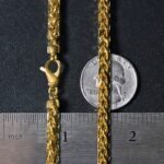 Diamond Cut Round Franco Chain Necklace in 14k Yellow Gold 5.3mm Thickness