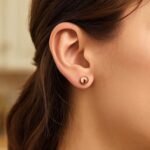 Real 14k Rose Gold Classic Round 6mm Ball Stud Earrings