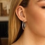 Sterling Silver 30mm Hoop Earrings 3mm Thickness