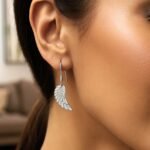 Sterling Silver Angel Wing Drop Earrings