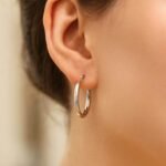Sterling Silver Classic Small 20mm Tube Hoop Earrings 3mm Thickness