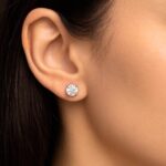 Sterling Silver Faceted Cubic Zirconia 5mm Stud Earrings