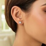 Sterling Silver Faceted Cubic Zirconia Stud Earrings 5mm