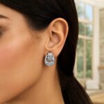 Sterling Silver Interlocking Rings Love Knot Earrings 15mm