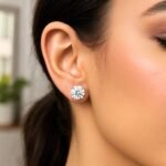 Sterling Silver Round 8mm CZ Stud Earrings
