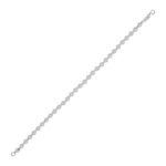 14K White Gold Disco Diamond Cut Bead Chain 4 mm 18 inch 8 gram