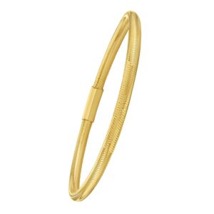 14K Yellow Gold Small Stretch Mesh Bracelet 3.4 mm