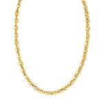 14K Yellow Gold Mirror Rolo Link Chain Necklace 7.3 mm 14K Yellow Gold Mirror Rolo Link Chain Necklace 7.3 mm