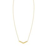 14K Yellow Gold Chevron Necklace