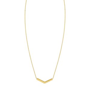 14K Yellow Gold Chevron Necklace