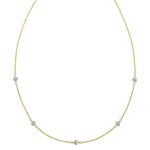 14K Two Tone Gold Classic Paperclip Chain Necklace