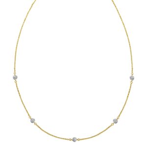 14K Two Tone Gold Classic Paperclip Chain Necklace
