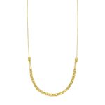 14K Yellow Gold Adjustable Rolo Link Necklace