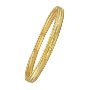 14K Yellow Gold Medium Stretch Mesh Bracelet 5.4 mm
