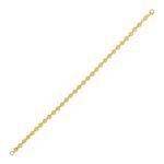 14K Yellow Gold Disco Diamond Cut Bead Chain 4 mm