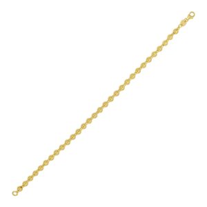 14K Yellow Gold Disco Diamond Cut Bead Chain 4 mm