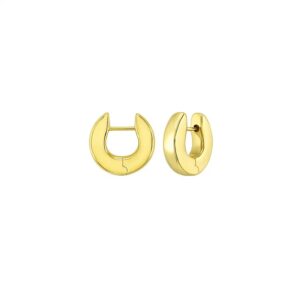 16mm Hoop Earrings 4mm Thick 14K Yellow Gold