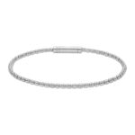 14K White Gold Fancy Ice Chain Bracelet 2.7 mm