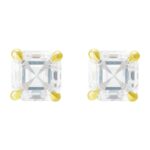 0.5 Carat Asscher Cut Diamond Stud Earrings 14K Gold 0.5 Carat Asscher Cut Diamond Stud Earrings 14K Gold