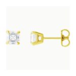 0.5 Carat Asscher Cut Diamond Stud Earrings 14K Yellow Gold 0.5 Carat Asscher Cut Diamond Stud Earrings 14K Yellow Gold