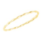 14K Gold Twisted Bangle Bracelet 4mm 14K Gold Twisted Bangle Bracelet 4mm
