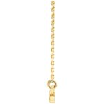 3 Stone Horizontal Diamond Necklace 14K Yellow Gold 1 8 Carat