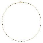 Adjustable Black Enamel Beaded Chain 14K Yellow Gold Adjustable Black Enamel Beaded Chain 14K Yellow Gold