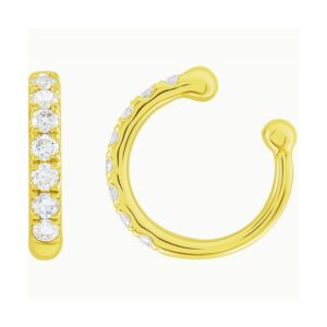 Diamond Ear Cuff 14K Yellow Gold 1/6 CTW