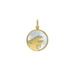 14K gold Mother of Pearl fish charm 14K gold Mother of Pearl fish charm