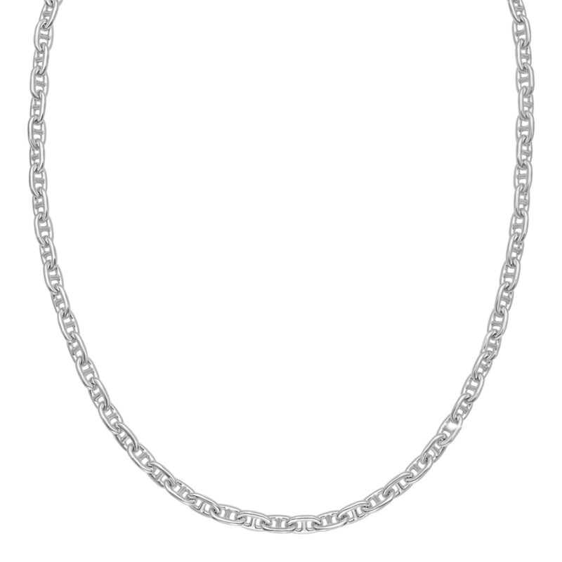 Sterling Silver Anchor Chain Necklace 6.5 mm 22 & 24 Inch
