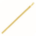 14K Yellow Gold Oval Snake Chain Bracelet 5.3 mm