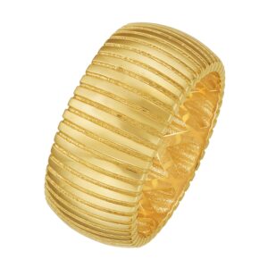 14K Yellow Gold Thick Tubogas Ring 10 mm