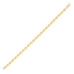 Pebble Bead Chain Bracelet 4 mm 14K Yellow Gold