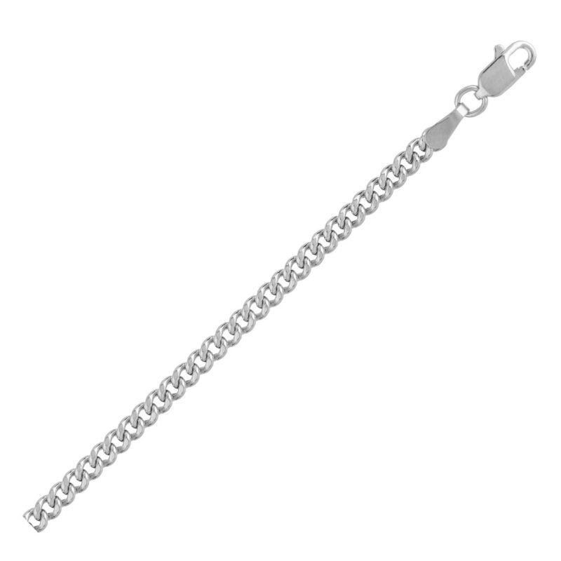 Light Gourmette Chain 2.8 mm 14k White Gold