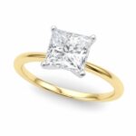 2 Carat Princess Lab Grown IGI G/VS1 Diamond Solitaire Ring in 14K Yellow Gold 2 Carat Princess Lab Grown IGI G/VS1 Diamond Solitaire Ring in 14K Yellow Gold
